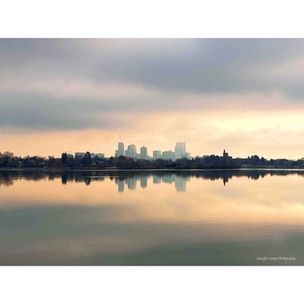 Denver Skyline Photography Print – Sloans Lake Cityscape Wall Art Size 5x7